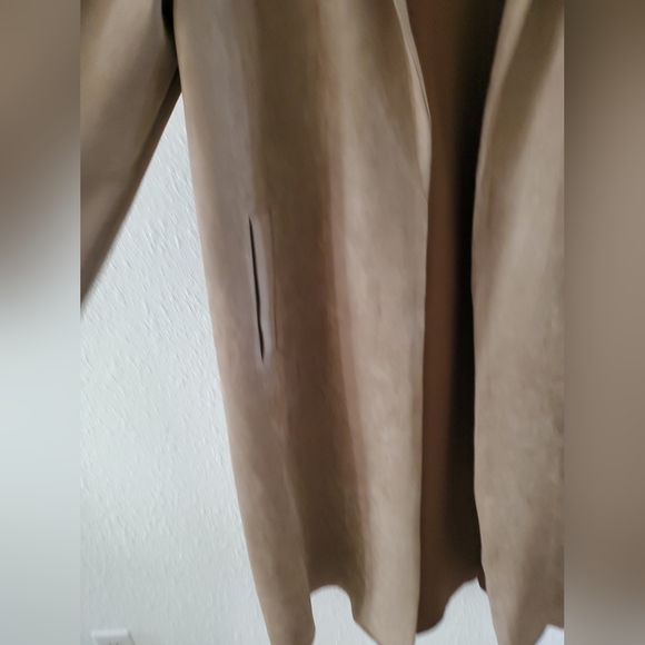 BlankNYC Vegan Suede Trench Coat Ladies Size Small NWT Women's Snack Bar Coat - Picture 7 of 9